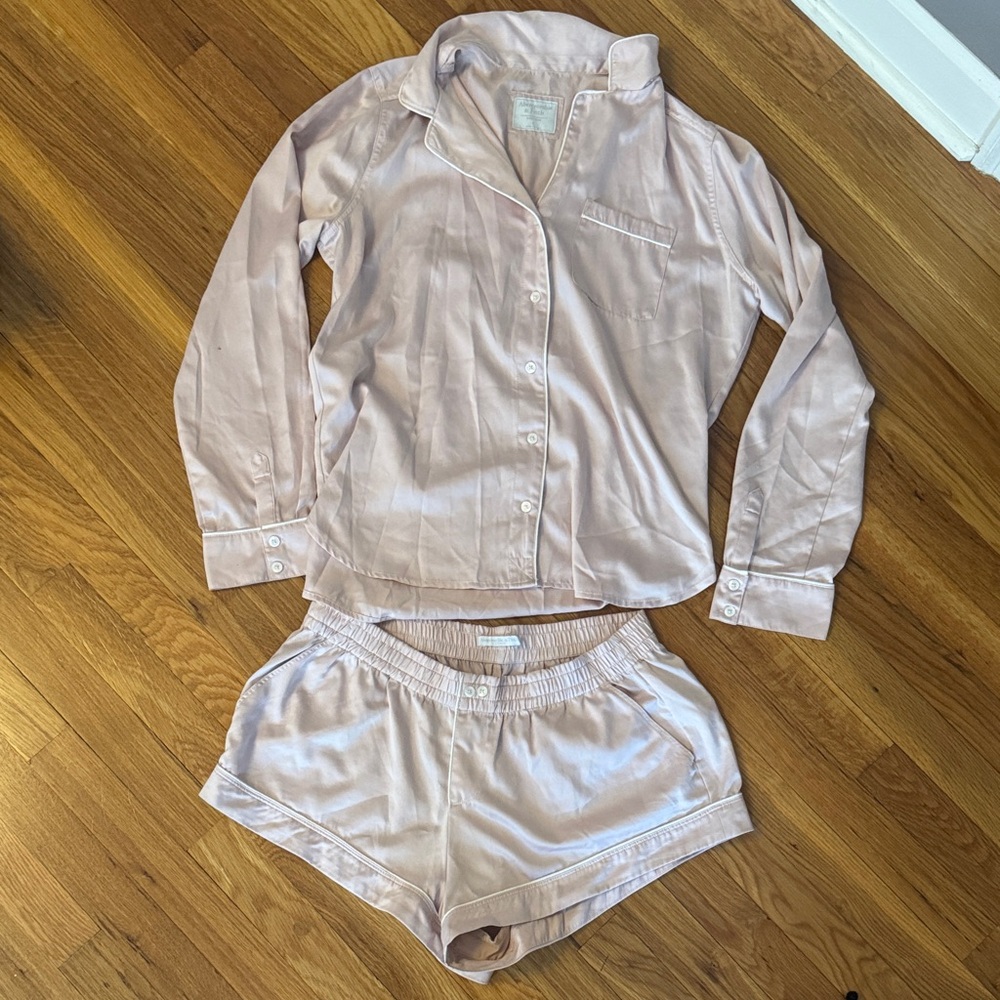 Silky Blush Pink Women's Pajama Set